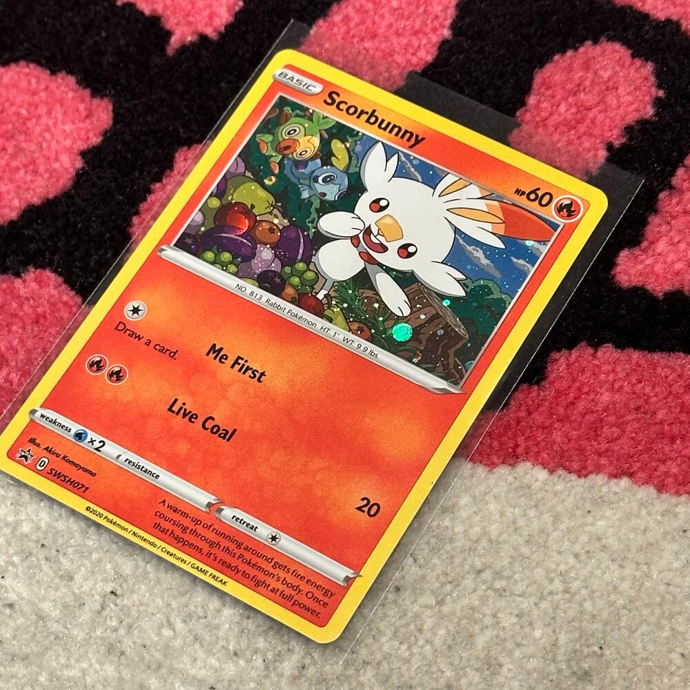 Scorbunny SWSH071 – Pokémon TCG Sword & Shield Promo – As Pictured